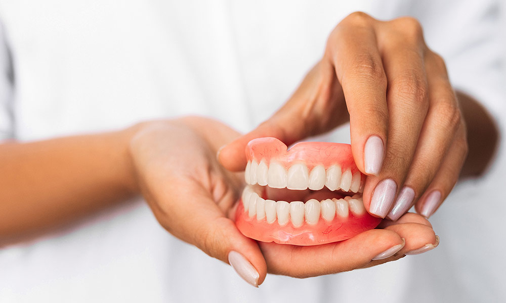 Patient receiving dental treatments